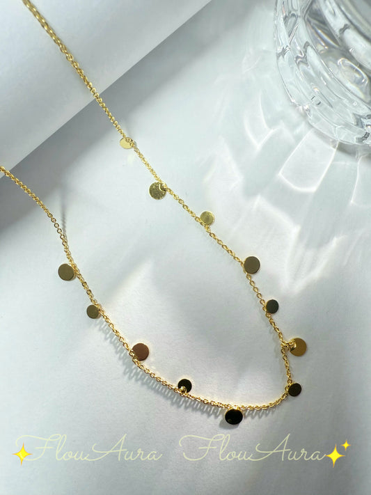 Amber Layers - Layered Alloy Necklace with Brown Cat EYE Stone Pendant