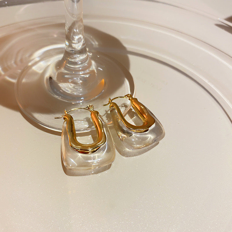 Women's summer personality resin earrings