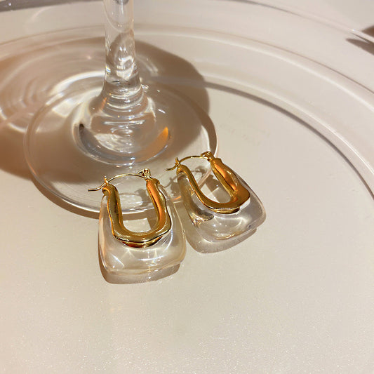 Women's summer personality resin earrings