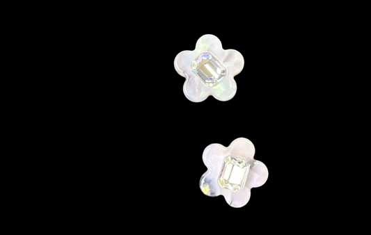 Sakura Pink Flower Zircon Earrings, Sweet Elegant 18K Gold Plated 925 Sterling Silver, Hypoallergenic Jewelry for Women