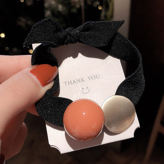 Women's hair band Korean high-end hair ring without damaging hair disc sequin daily personality