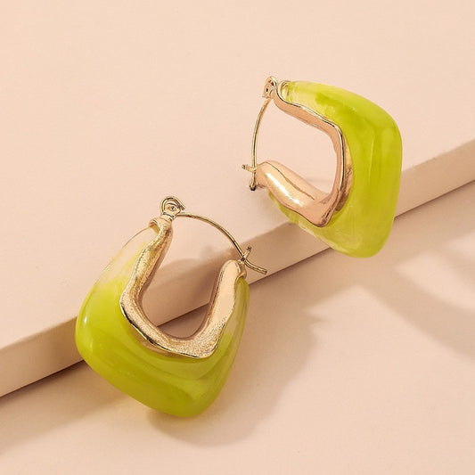Women's summer personality resin earrings