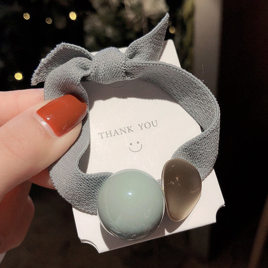 Women's hair band Korean high-end hair ring without damaging hair disc sequin daily personality